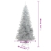 Árbol de Navidad artificial con soporte plateado PET 180 cm