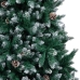 Árbol de Navidad artificial con piñas y nieve blanca 210 cm