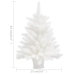 Árbol artificial de Navidad con hojas realistas blanco 65 cm