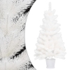 Árbol artificial de Navidad con hojas realistas blanco 90 cm