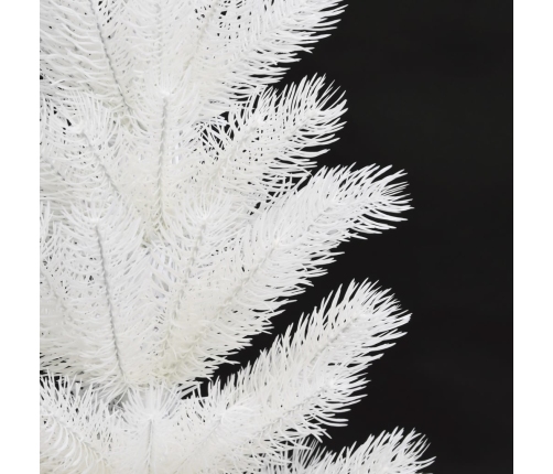 Árbol artificial de Navidad con hojas realistas blanco 90 cm