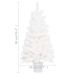 Árbol artificial de Navidad con hojas realistas blanco 90 cm