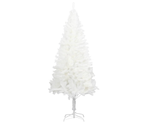 Árbol artificial de Navidad con hojas realistas blanco 120 cm