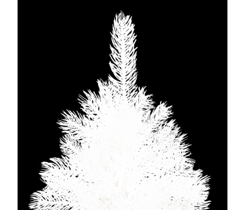 Árbol artificial de Navidad con hojas realistas blanco 120 cm