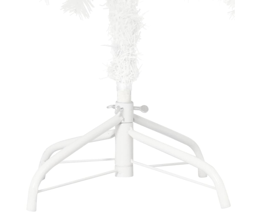 Árbol artificial de Navidad con hojas realistas blanco 120 cm