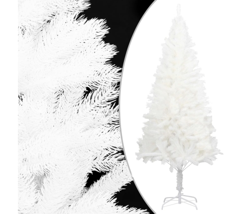 Árbol artificial de Navidad con hojas realistas blanco 150 cm