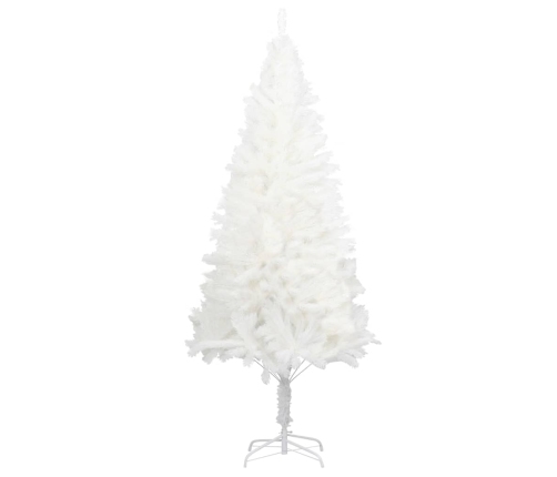 Árbol artificial de Navidad con hojas realistas blanco 150 cm