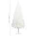 Árbol artificial de Navidad con hojas realistas blanco 210 cm