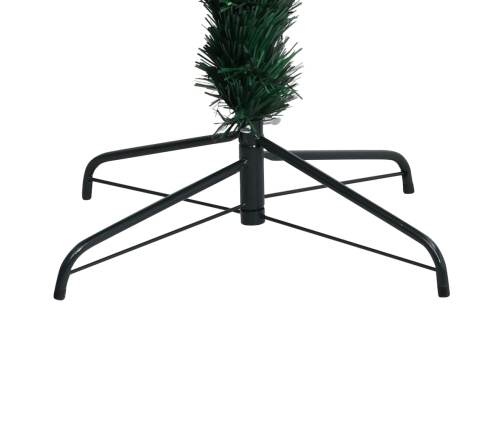 Árbol de Navidad artificial y soporte verde fibra óptica 120 cm