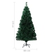 Árbol de Navidad artificial y soporte verde fibra óptica 120 cm