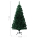 Árbol de Navidad artificial y soporte fibra óptica verde 150 cm