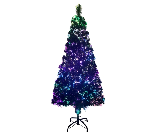 Árbol de Navidad artificial y soporte fibra óptica verde 240 cm