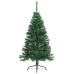 Medio árbol de Navidad artificial con soporte PVC verde 150 cm