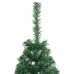 Medio árbol de Navidad artificial con soporte PVC verde 150 cm