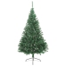 Medio árbol de Navidad artificial con soporte PVC verde 180 cm