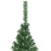 Medio árbol de Navidad artificial con soporte PVC verde 180 cm