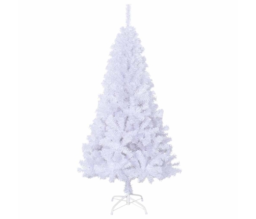 Árbol de Navidad artificial con ramas gruesas PVC blanco 150 cm