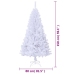 Árbol de Navidad artificial con ramas gruesas PVC blanco 150 cm