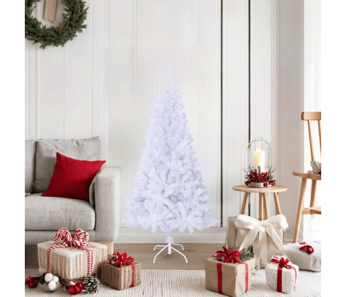 Árbol de Navidad artificial con ramas gruesas PVC blanco 150 cm