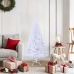 Árbol de Navidad artificial con ramas gruesas PVC blanco 150 cm