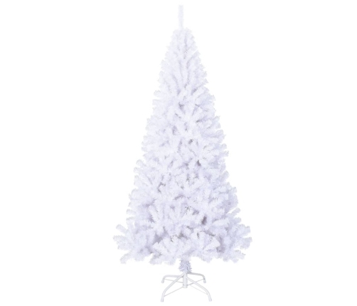 Árbol de Navidad artificial con ramas gruesas PVC blanco 180 cm