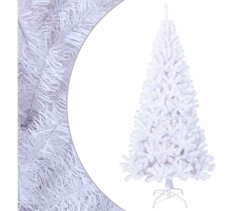 Árbol de Navidad artificial con ramas gruesas PVC blanco 210 cm