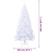 Árbol de Navidad artificial con ramas gruesas PVC blanco 210 cm