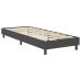 Cama box spring tela gris oscuro 80x200 cm