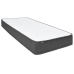 Cama box spring tela gris oscuro 80x200 cm