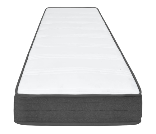 Cama box spring tela gris oscuro 80x200 cm