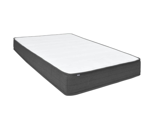 Cama box spring tela gris oscuro 140x200 cm