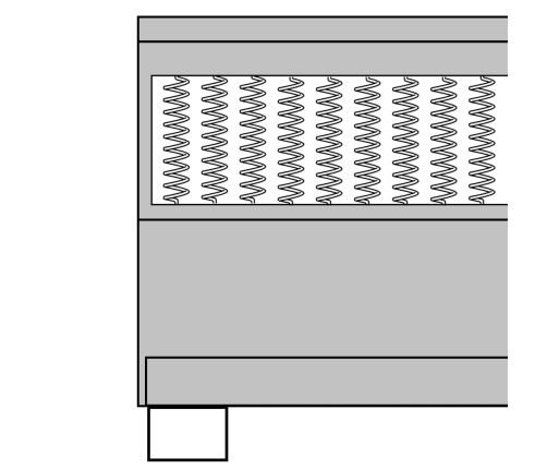 Cama box spring tela gris oscuro 140x200 cm