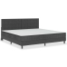 Cama box spring tela gris oscuro 200x200 cm