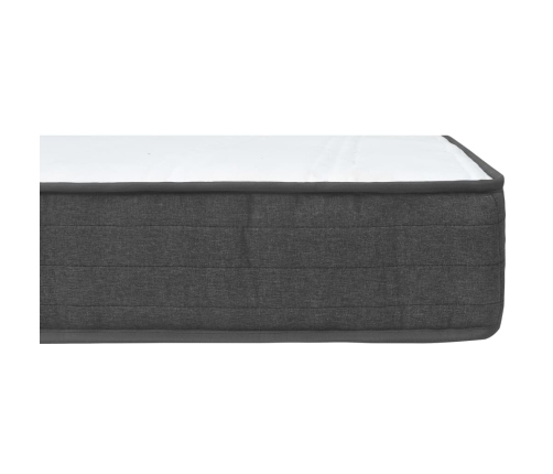 vidaXL Cama box spring tela gris oscuro 160x200 m