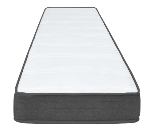 vidaXL Cama box spring tela gris oscuro 80x200 cm