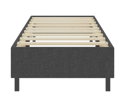 vidaXL Cama box spring tela gris oscuro 90x200 cm