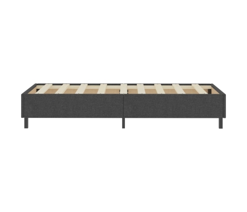 vidaXL Cama box spring tela gris oscuro 100x200 cm