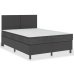 Cama box spring tela gris oscuro 160x200 cm