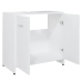 Armario de baño madera contrachapada blanco 60x33x61 cm