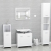 Armario de baño madera contrachapada blanco 60x33x61 cm