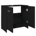 Armario de baño madera contrachapada negro 60x33x61 cm