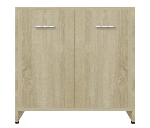 Armario de baño madera contrachapada color roble 60x33x61 cm