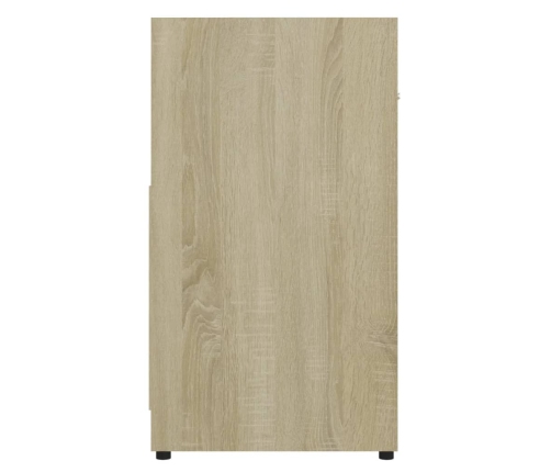 Armario de baño madera contrachapada color roble 60x33x61 cm