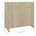 Armario de baño madera contrachapada color roble 60x33x61 cm