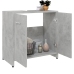 Armario de baño madera contrachapada gris hormigón 60x33x61 cm