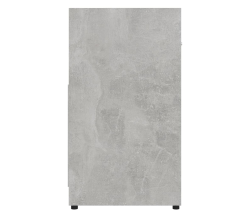 Armario de baño madera contrachapada gris hormigón 60x33x61 cm