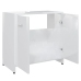 Armario de baño madera contrachapada blanco brillo 60x33x61 cm