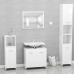 Armario de baño madera contrachapada blanco brillo 60x33x61 cm