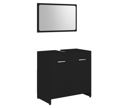 Conjunto de muebles de baño madera contrachapada negro