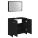 Conjunto de muebles de baño madera contrachapada negro